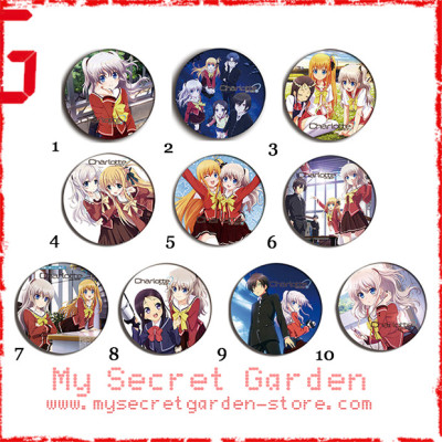 Charlotte シャーロット Anime Pinback Button Badge Set ( or Hair Ties / 4.4 cm Badge / Magnet / Keychain Set )